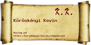 Köröskényi Kevin névjegykártya